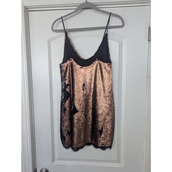 Intimately Free People Seeing Double Sequin Dress women's size small gold black - Picture 7 of 8
